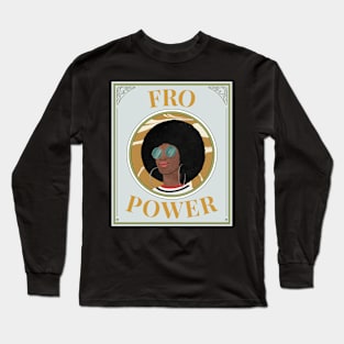 Fro Power (retro empowered woman) Long Sleeve T-Shirt